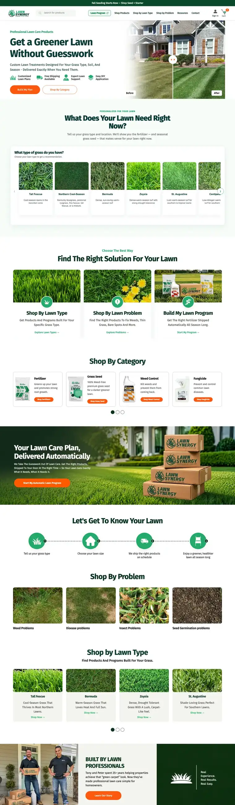 Lawn Synergy store designed by TechGenix IT